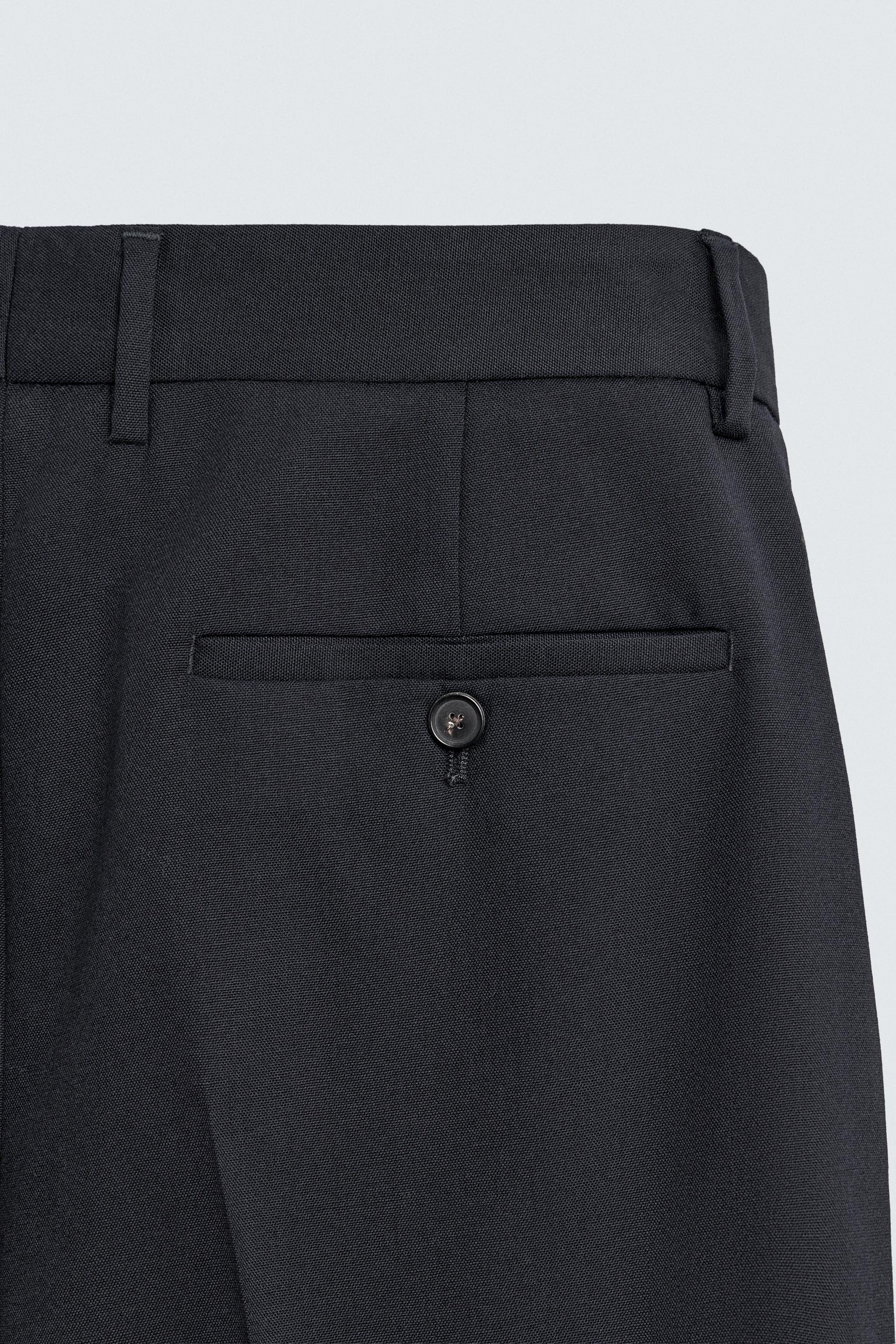 100% WOOL STRAIGHT FIT PANTS